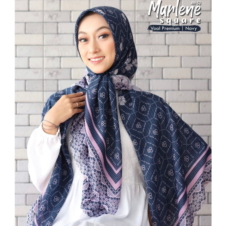 HIJAB SEGIEMPAT MOTIF MARLENE
