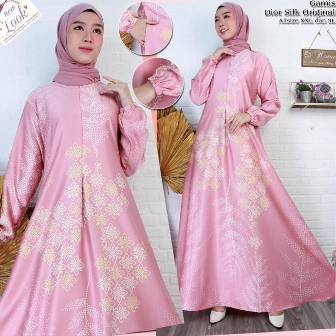 (Ready Jumbo Ld 120 & 135 )Gamis Maxmara Motif/Gamis maxmara jumbo