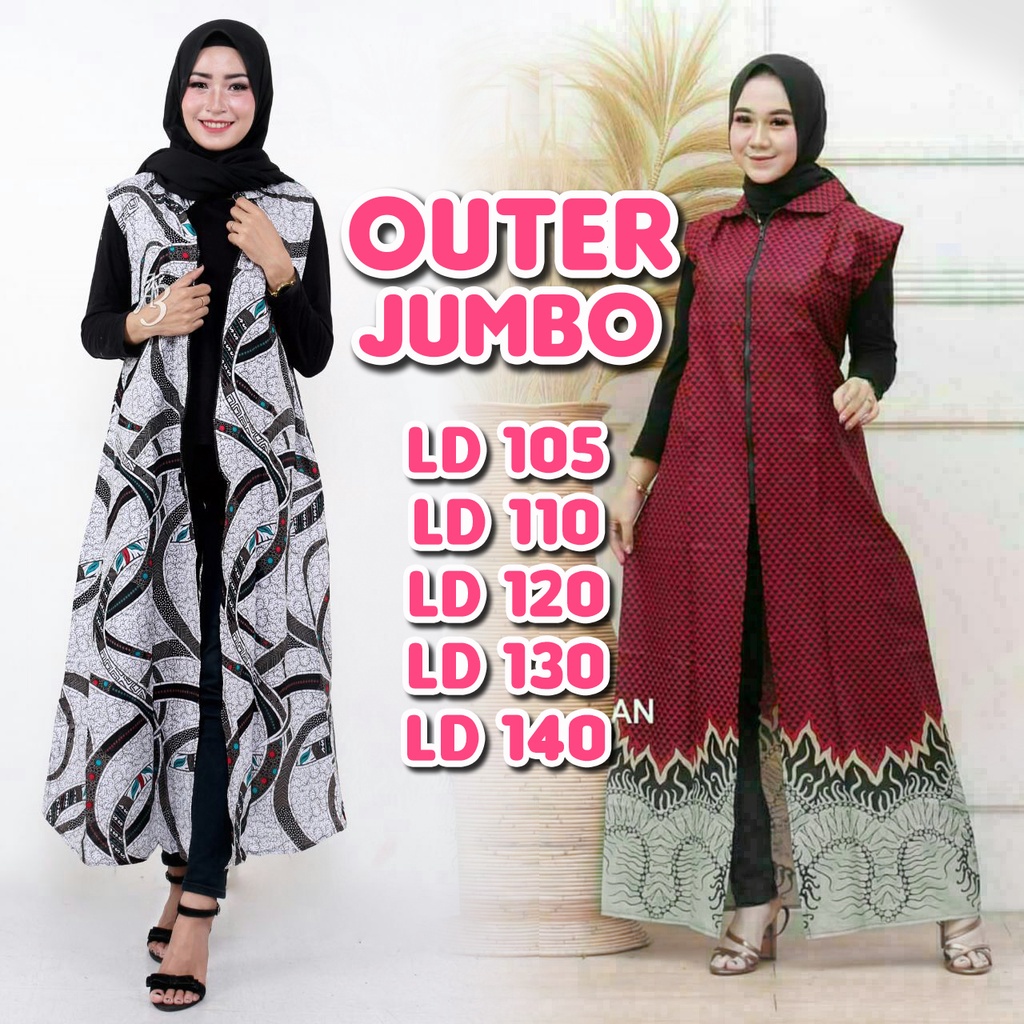 OUTER BATIK - OUTER BATIK JUMBO - OUTER BATIK WANITA MODEREN - OUTER BATIK WANITA - OUTER BATIK PANJ