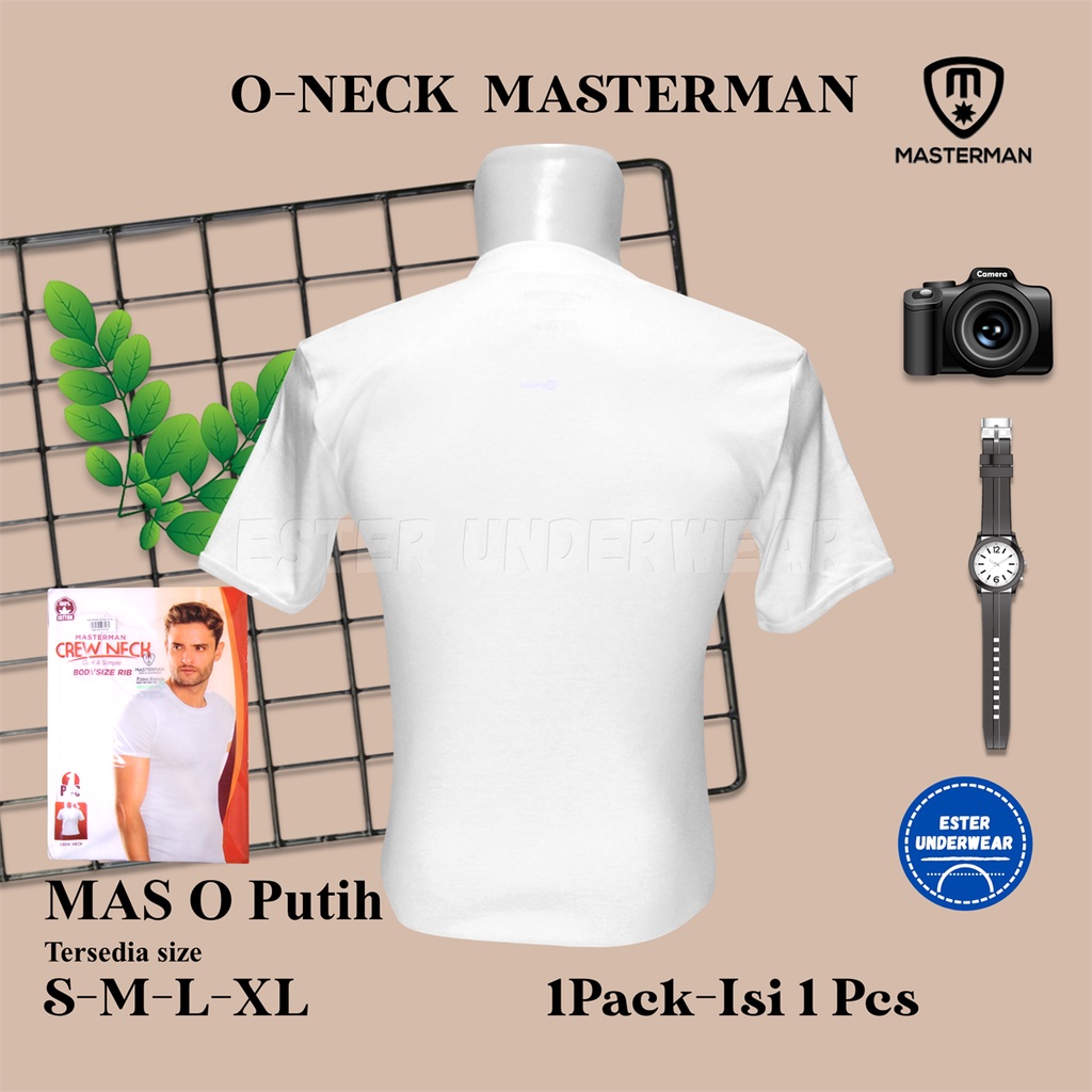 Kaos Dalam MASTERMAN ROUND NECK PUTIH ISI 1