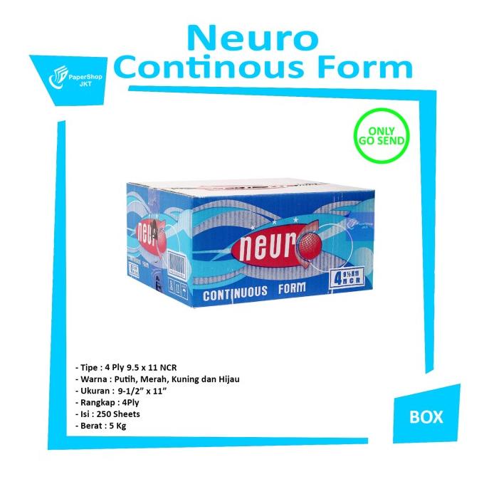 

Khusus Gosend! Continous Form 91/2 X 11 4 Ply ( K4 Neuro ) Ncr