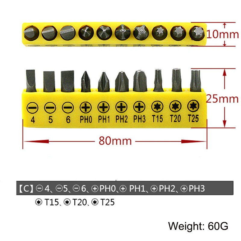 COD SET 33 PCS Mata Bor Obeng Magnet Screwdriver Cordless / Baja Komplit Plus Minus Bintang