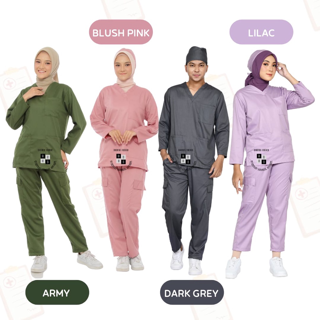 Baju OK TOYOBO CARGO / Baju Jaga / Scrub Medis Lengan Panjang (DOCHS MEDIC)