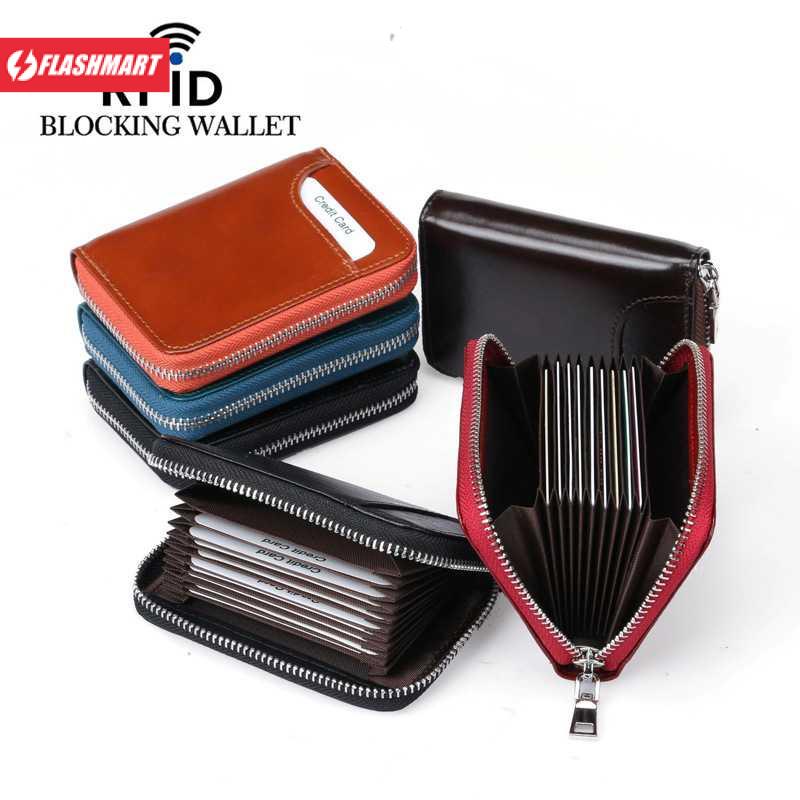 Flashmart BUBM Dompet Kartu Anti RFID Bahan Kulit - YP-207