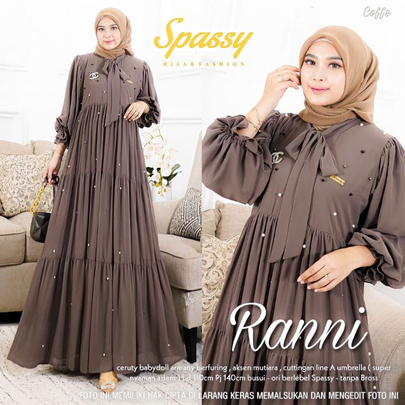 ALFAZZA STORE - RANNI DRESS - CERUTTY BABYDOL - PREMIUM - TERBARU - BUSUI FRIENDLY - DRESS - TERBARU