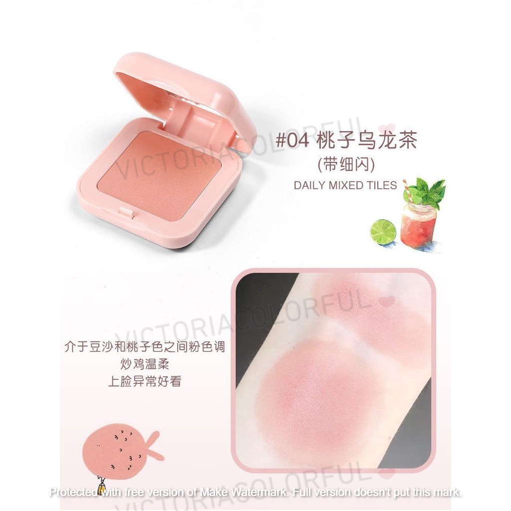 (COD) Lameila Candy Natural Orange Rouge Blush 6 Colour