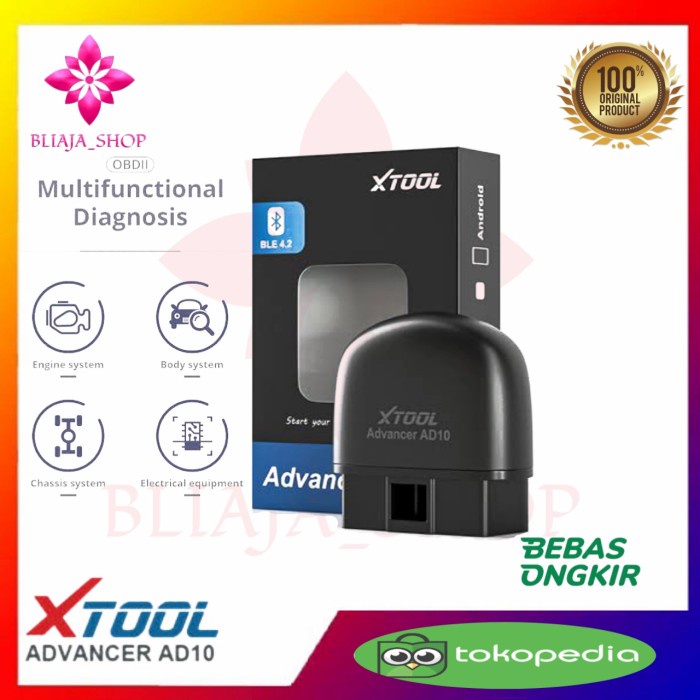 XTOOL AD10 OBD2 DIAGNOSTIC SCANNER EOBD BLUETOOTH ELM327 ANDROID ORIGINAL BEST QUALITY