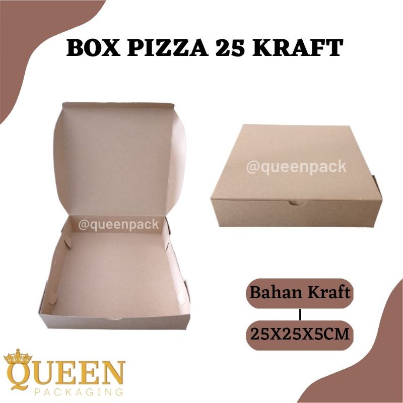 

BOX PIZZA 25 KRAFT | KARDUS PIZZA | BOX PIZZA | KARDUS KRAFT