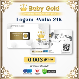 Image of Baby Gold logam Mulia 0,005 Gram Minigram Emas Mini Murni 24 Karat
