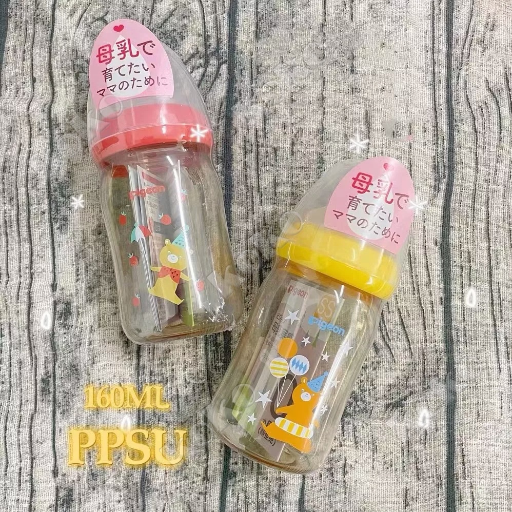 【penjual lokal】PIGEON BOTOL SUSU PPSU DISNEY SNOOPY AND MINNIE MOUSE 160ML dan 240ML Bahan PPSU Dengan Dot Peristaltik