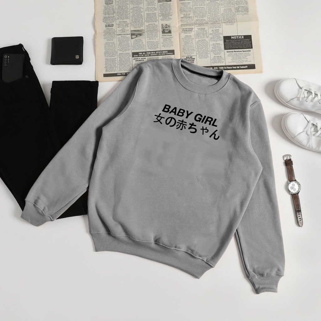 Sweater wanita distro keren baby girl sweater cewek tebal l xl xxl sweater cewek yang lagi trend sui