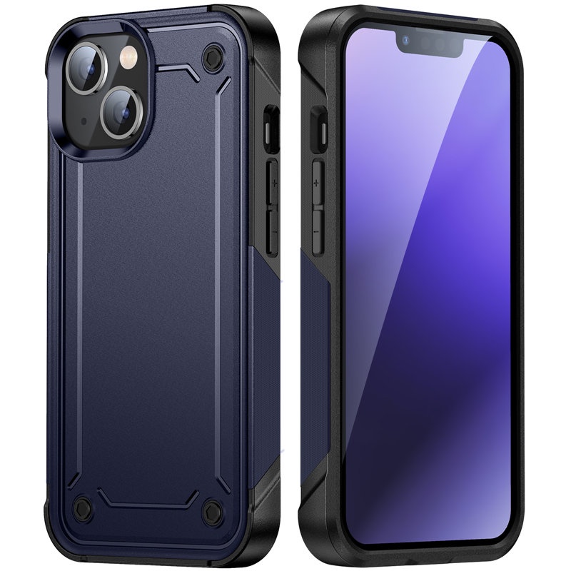 IPHONE Casing Ponsel Armor 2in1 Tahan Guncangan Untuk Iphone13 11 12 Pro Max14 XS Max XR X13Pro 11sarung Belakang Bumper Perlindungan Heavy Duty