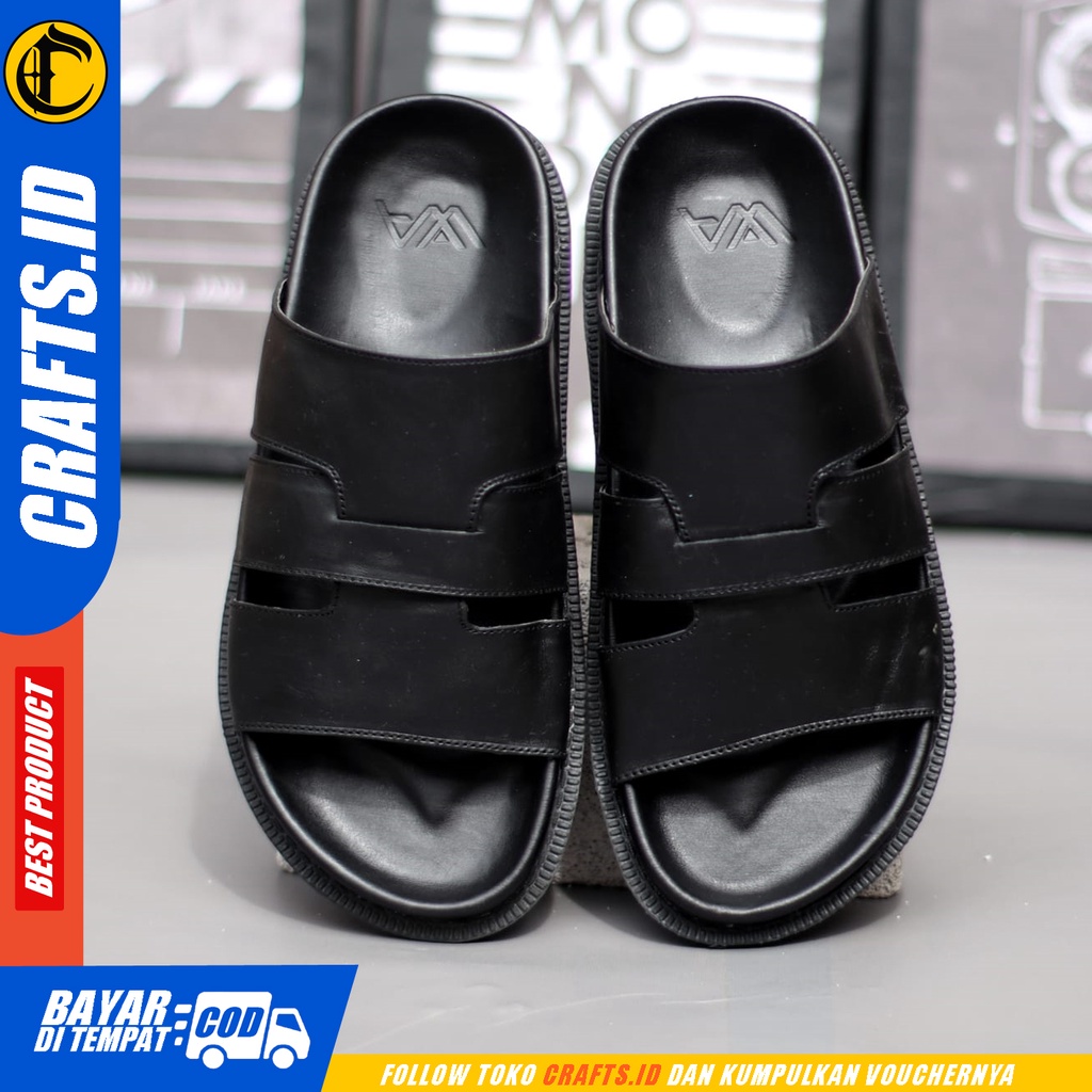 Sandal Kulit Asli Sendal Casual Pria Crafts Haka