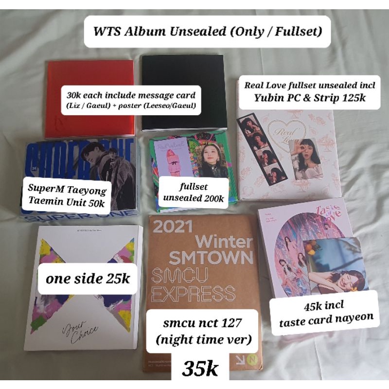 Album Only / Unsealed Fullset IVE Eleven, Red Velvet Finale Scrapbook, Oh My Girl Real Love, Sevente