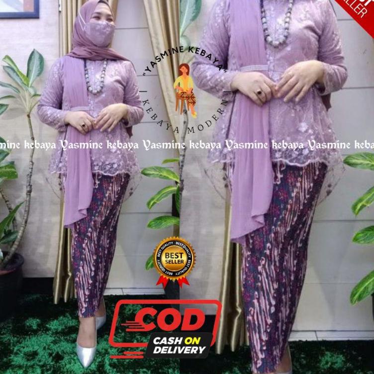 PALING LARIS SETELAN AURORA SELENDANG LILAC/LAVENDER /KEBAYA WARNA UNGU