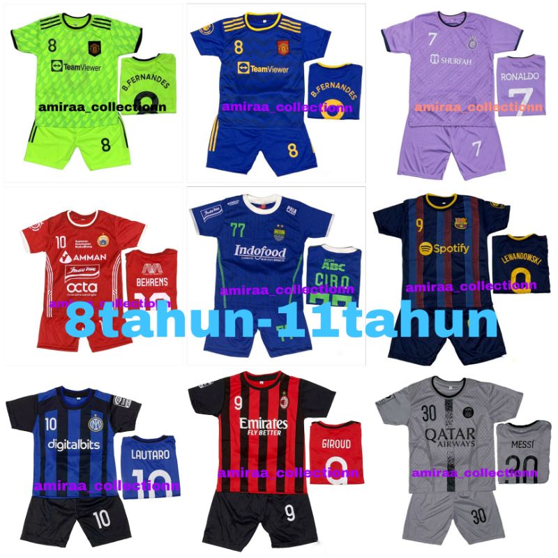 SETELAN BAJU BOLA LIGA ANAK TERBARU  / SET KAOS JERSEY BOLA ANAK LAKI LAKI TERMURAH