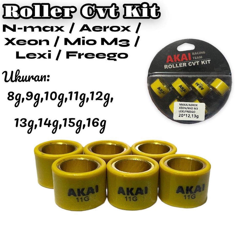 Roller Akai Racing Original Ready Motor Nmax,Aerox,Lexi,Pcx,Vario,Beat,Scoopy,Fino,Mio,Mio Soul