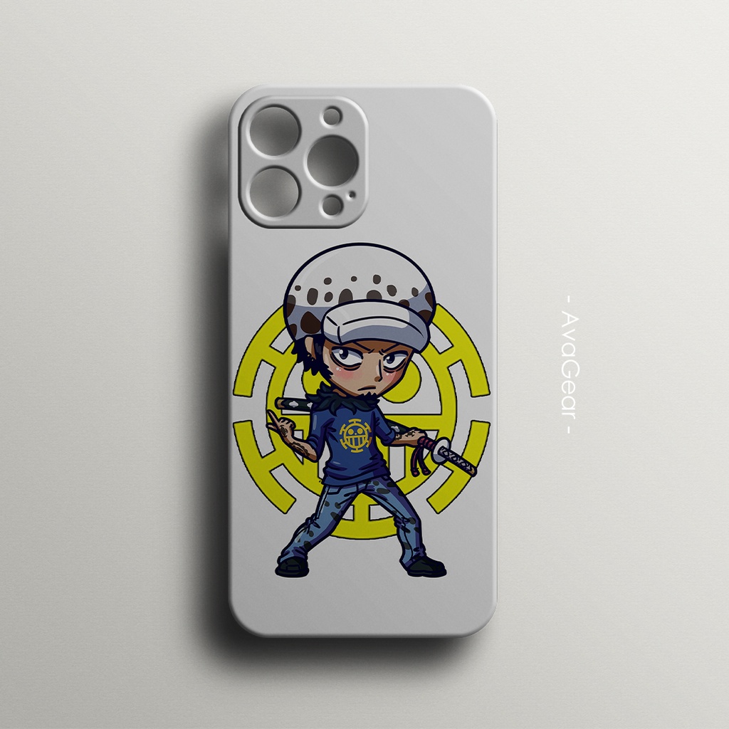 VO Case One Piece Ace Trafalgar Law Square Edge TPU Softcase Compatible With VIVO Y21 Y12 Y20 Y15s Y01 Y51 Y75 Y91 Y93 Y95 Y35 Y22 Y02