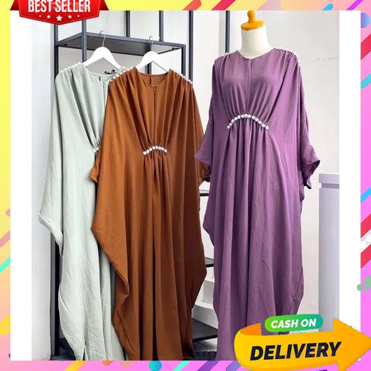 Gamis Lebaran Dewasa Terbaru Remaja Cewek Mewah Syari Khimar Games2021 Set Cadar Motif Busui Adem Ba