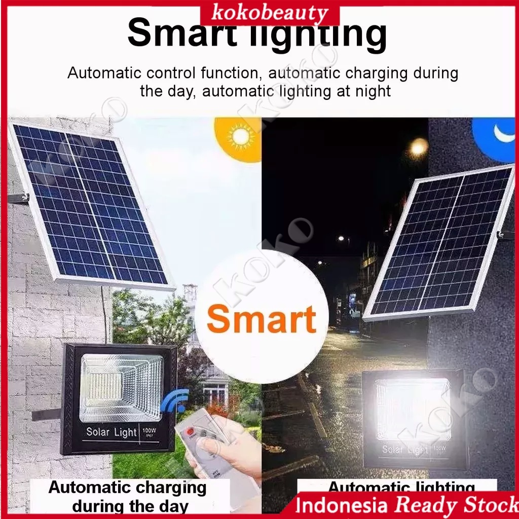 【READY STOCK】30-300 W New Lampu Sorot Solar Cell /300 Watt Lampu Led Tenaga Matahari / Lampu Panel Surya / Lampu Tembak Solar Cell / Led Outdoor Flood Light 30W 100W 200W 300W