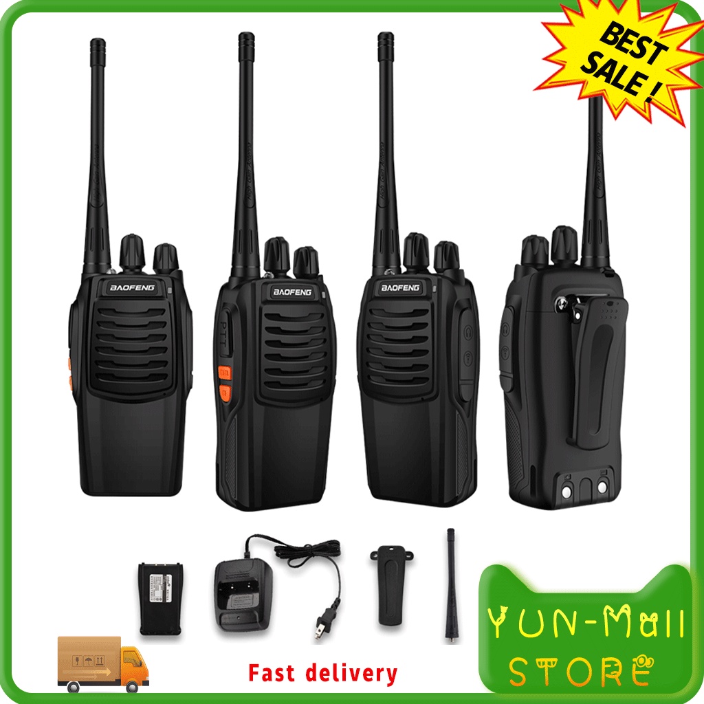 YUN Mall Handy Talky MERODITH-888S Radio Komunikasi Uhf Walky Talky 2 units Walkie talkie
