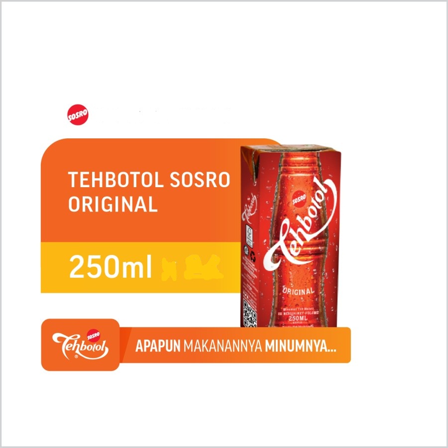 TEH BOTOL SOSRO ORIGINAL 250ML TETRAPAK TEHBOTOL KOTAK