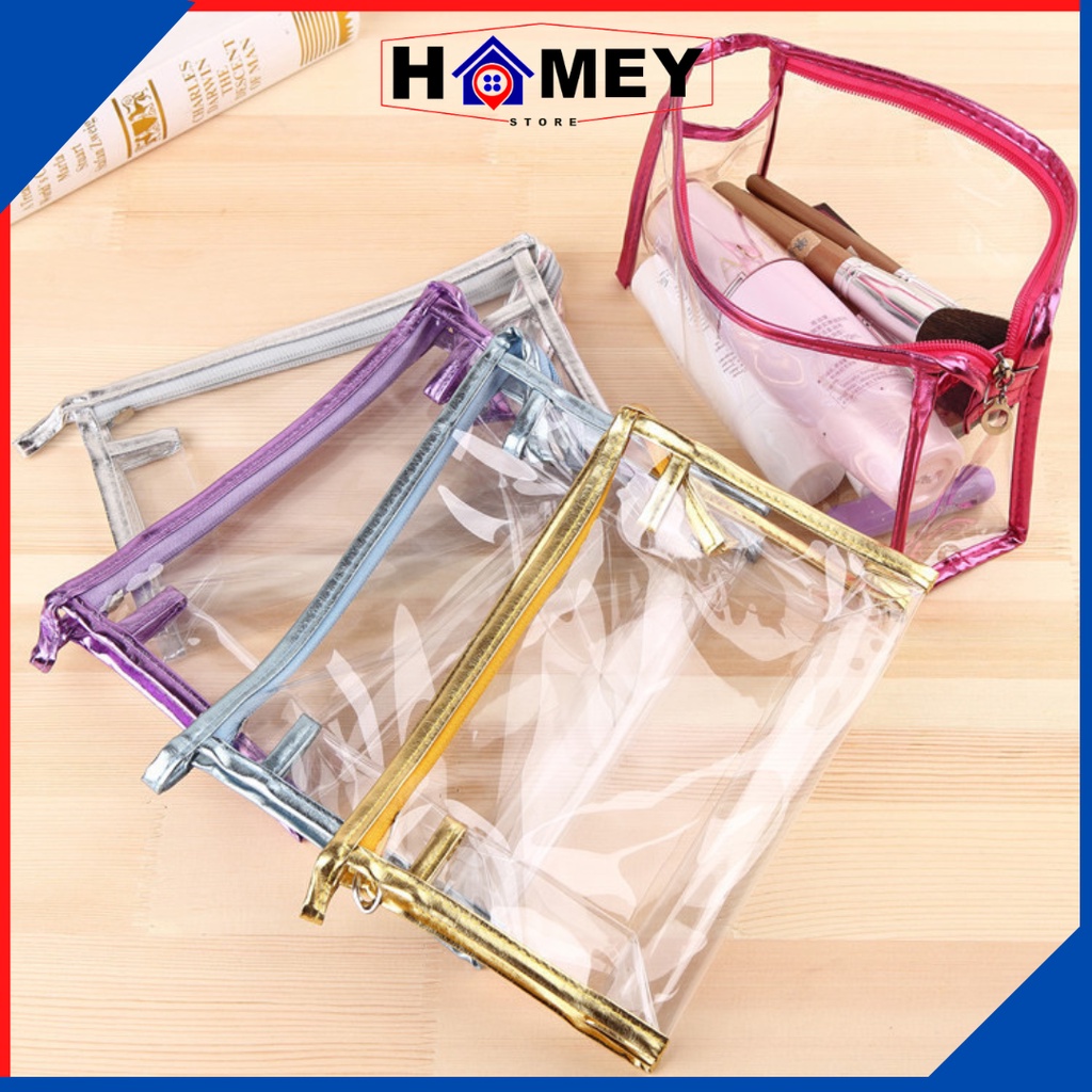 Pouch Kosmetik Transparan Polos / Tas Make Up Skincare Serbaguna (HHA049)