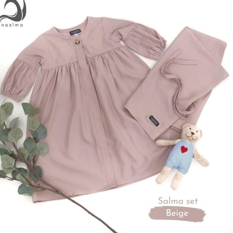 TREN TERBARU Nazima gamis anak Salma set