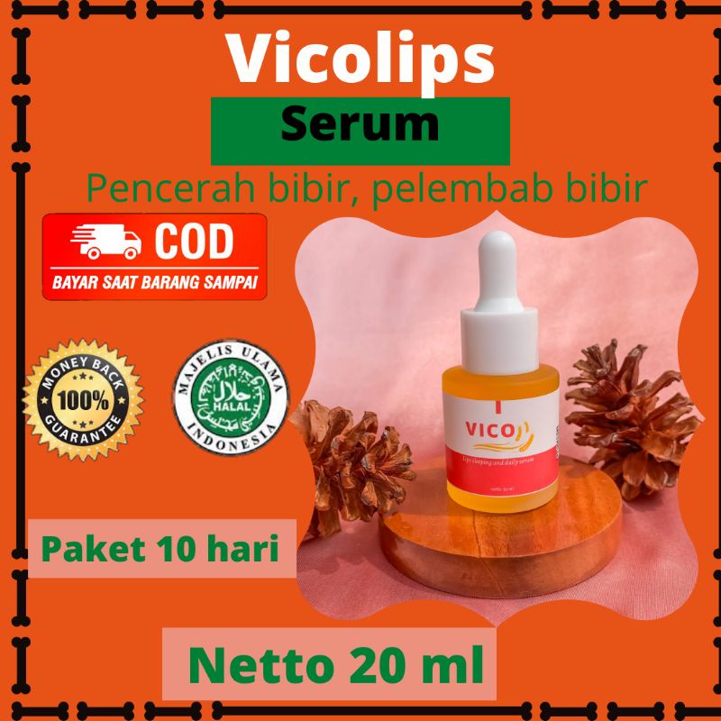 VICO LIPS Serum|Pencerah bibir|Pelembab bibir|Serum bibir