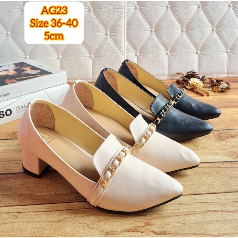 ABBUSHOES AG 23 sepatu pantopel rantai 5cm