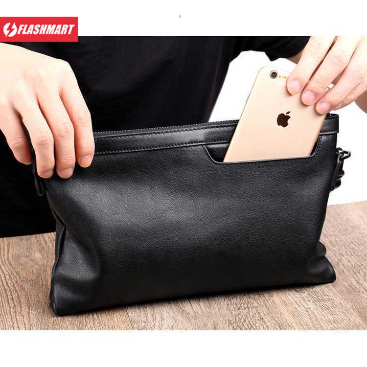 Flashmart Dompet Clutch Pria Bahan Kulit - 1809