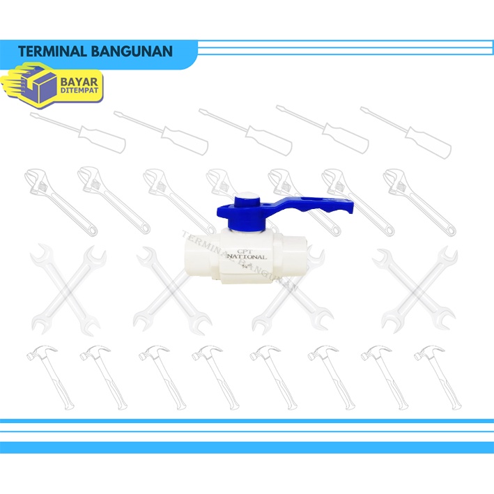 Ball Valve Cpt  National Ball Valve Stop Kran Pvc 1 1/2 inch - 1 1/4 inch - 2 inch