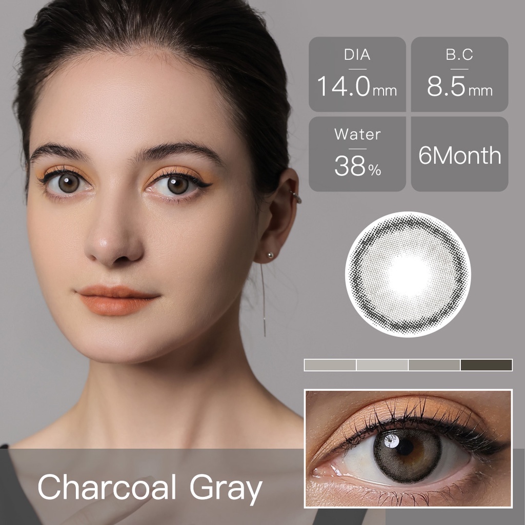 (COD)Softlens Mata Normal,soflens gray softlens brown soflens murah softlens 14.5 mm Lensa Warna, soflen mate