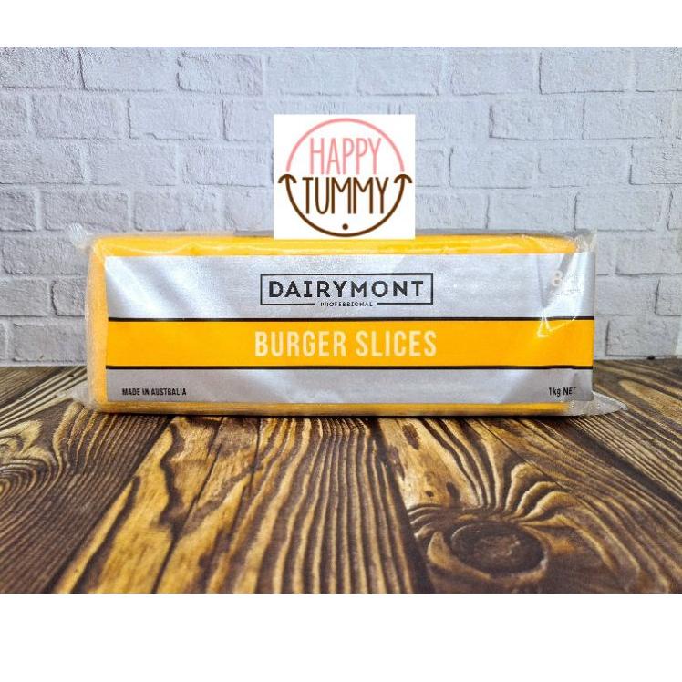 

۞ Dairymont red cheddar slice keju burger 84slice 1kg kemasan ori slices ➩