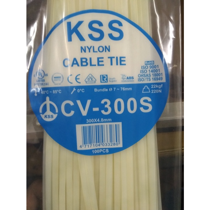 

Kss Kabel Ties Cv 300S, Tebal 4,8Mm Star Seller