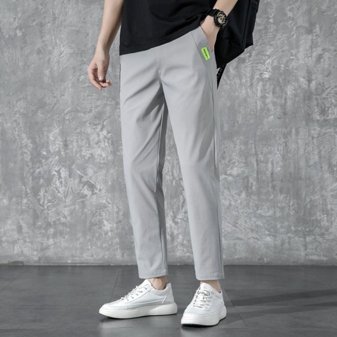 Celana Pria Kain Stretch Empat Sisi Celana Panjang Pria Casual Elastis