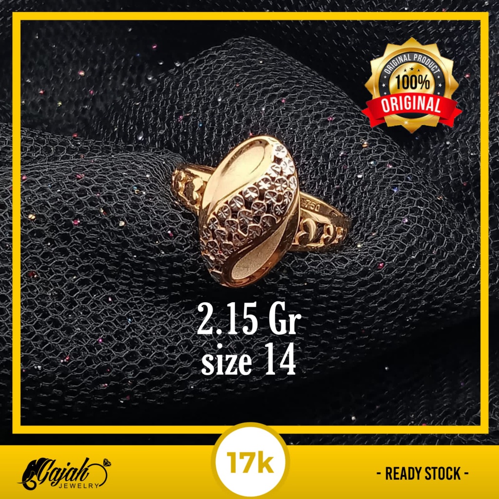 Cincin emas 17k - 2.15 gr kadar 750 - 4281