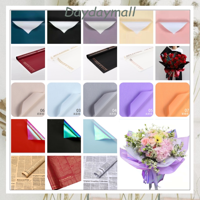 Flower Wrapping Paper Dua Warna Kertas Buket Bunga Florist Cellophane Double color Ecer KB6204