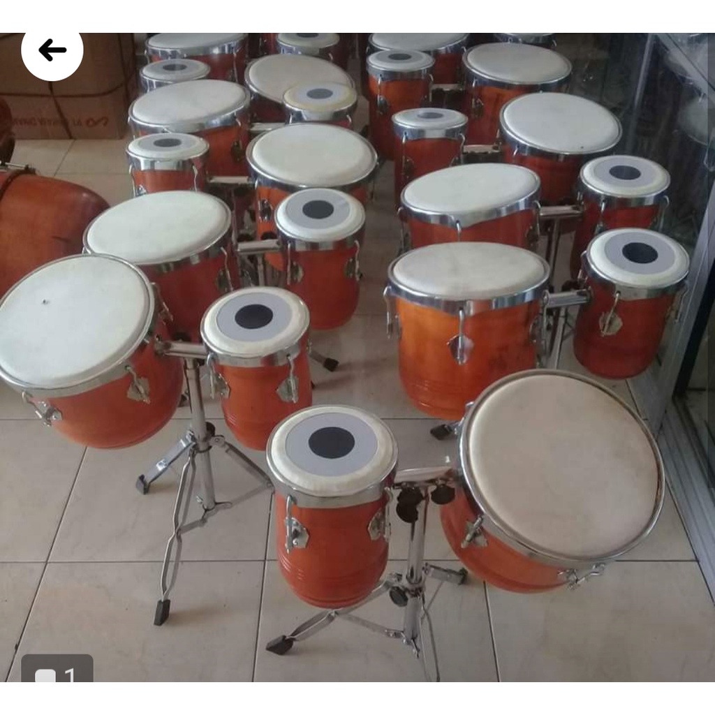 PROMO Ketipung Kendang Tabla - Gendang Dangdut Koplo Kulit Putih Bonus Stand