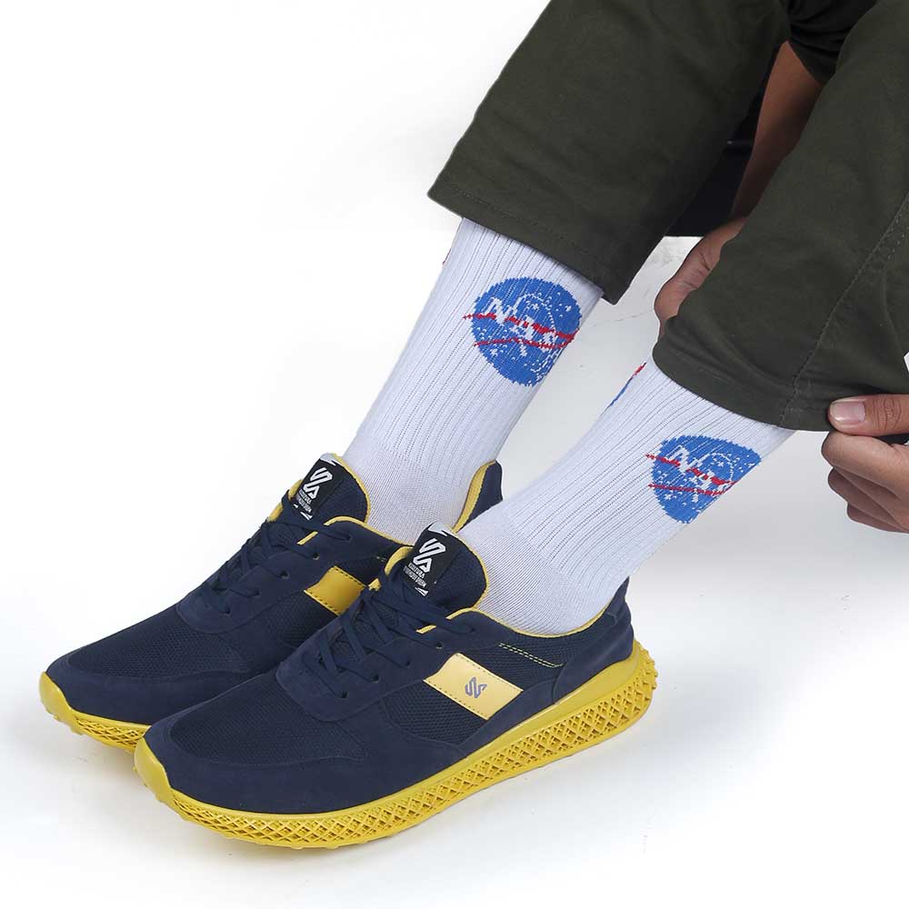 Kaos Kaki Pria Nasa Putih Bahan Spandex Katun PE MHK 490