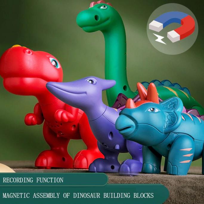 DIY Dinosaurs Magnetic Merakit Dino Mainan Anak Dinosaurus Magnet