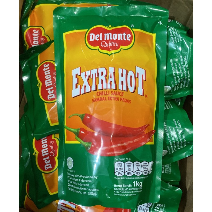 

Del monte extra hot saus sambal 1kg