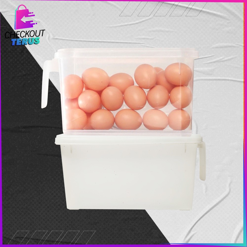 CT C806 Kontainer Makanan Kulkas Bening Ada Pegangan Tangan Kotak Penyimpanan Makanan Sayur Daging Ikan Multifungsi Toples  Food Storage Box