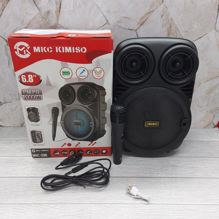 Terlaris Speaker Bluetooth Kimiso Free Mic 6.8 2000W Disko Kimiso Mkc 338