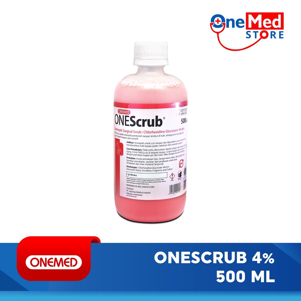 One Scrub OneMed 4% Hand Scrubs refill 500ml OJ