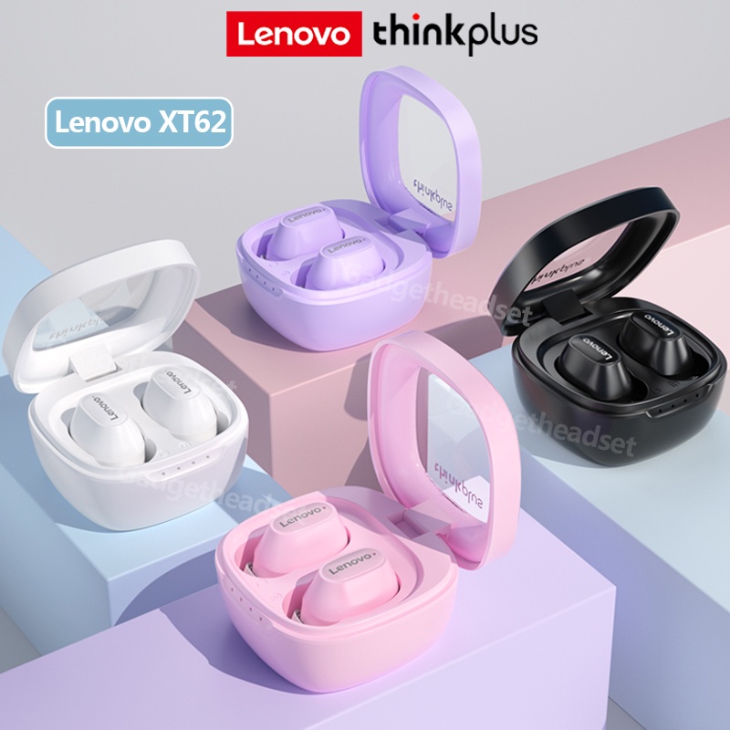 Thinkplus Lenovo XT62 Headset Bluetooth 5.3 Mini Earbud TWS Earphone with Microphone Latensi rendah