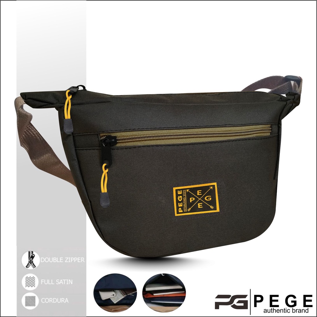 Tas Selempang Bahu Slingbag Keren PEGE Model Simpel Kasual Cocok Untuk Sehari Hari - PG 8915