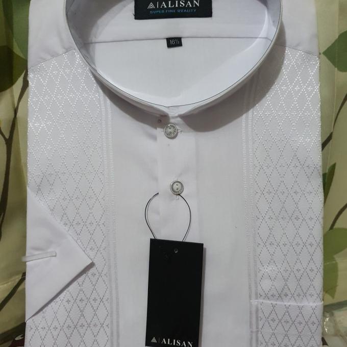 BAYAR DITEMPAT Koko Alisan Tangan Pendek size 16.5 (XXL) - 17.5 /BAJU KOKO PRIA/BAJU KOKO DEWASA/BAJ