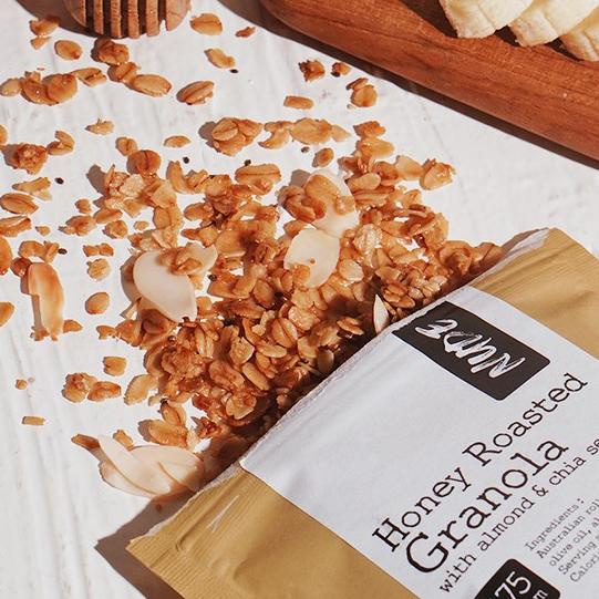 

➹ NUDE Honey Roasted Granola with Almond Slices 175g-NO ADDED SUGAR (made using olive oil and stevia) ☞