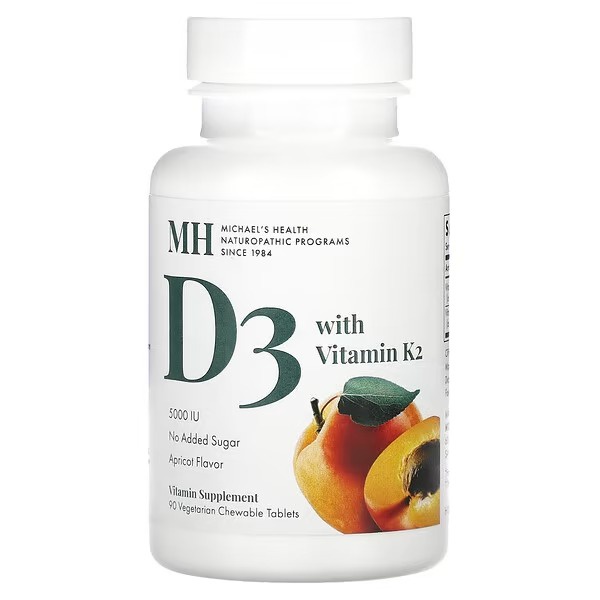 MNP Michael's Naturopathic Vitamin D3 5000 IU with Vitamin K2 - 90s